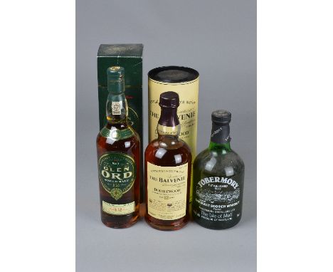 THREE BOTTLES OF SINGLE MALT SCOTCH WHISKY, 1 x The Balvenie Double Wood, aged 12 years, 40% vol, 700ml, boxed, fill level be