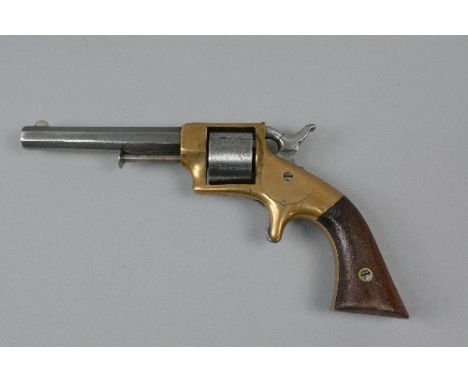 AN ANTIQUE .32'' RIM-FIRE REVOLVER, marked 'E.A. Prescott Worchester Mass. Pat. Oct. 2, 1860', apparently about 1,000 of thes