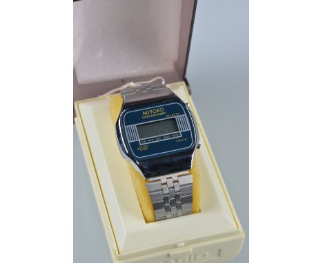 A CASIO MIYOKO CHRONOGRAPH DIGITAL QUARTZ WATCH, module Nos.83/108, boxed and warranty