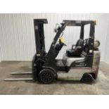 Nissan 5,000-LB. Capacity Forklift, Model MCP1F2A25LV, S/N CP1F2-9P6351, LPG Fuel, Cushion Tires, 3-