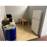 Contents of Kitchen Area: Fridge, Redbull Fridge, Microwave, Table Espresso Maker, Microwave (Locati
