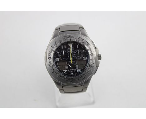 Gents CITIZEN Eco-Drive SkyHawk Titanium WR100 WRISTWATCH 