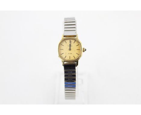 Vintage Ladies OMEGA De Ville Gold Tone WRISTWATCH Hand-Wind Expanding Bracelet