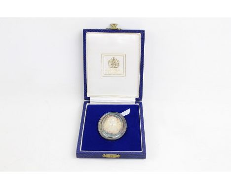 Vintage Hallmarked .925 STERLING SILVER Medallion Of John Constable Boxed (70g)
