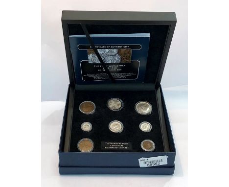 BRADFORD EXCHANGE First World War Coin Set w/ COA Coins From 1914-1918