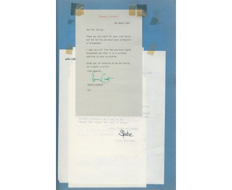 Autograph collection housed in large scrap book. Contains assorted handwritten and typed letters and other signature pieces. 