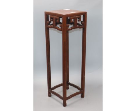 A small Chinese hongmu table, late 19th century height 62cm Provenance - The owner and her family lived in Singapore in the l