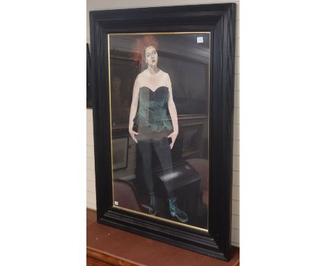 Alexandra Gardner (1945-) oil on canvas, Full length self portrait, signed, 120 x 79cm