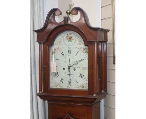 A George III mahogany longcase clock by Charles Low Arbroath H.205cm