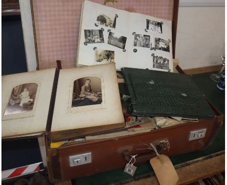 A large quantity of Victorian and later portrait photographs, marine ephemera and sundries
