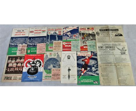 A collection of mainly 1950's Wembley International programmes, together with other miscellaneous programmes, pull-outs, asso