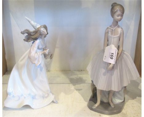 A Lladro figurine, The Enchantress, together with a Nao figure of a ballerina.