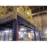 mezzanine, approx. 20' x 30', freestanding, diamond plate, stair access (Subject to confirmation.