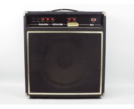 Raven - Roadie - Guitar amp - Bass amp. A Raven Roadie 50watt guitar / bass amplifier with low and hi inputs. Celestian G15-1