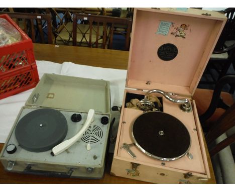 Fournier Childs record player, and The Jetel Princess nursery portable gramophone