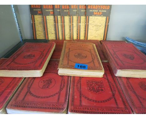 Johnstons ready fold vintage touring maps, Ward, Lock & Co guide books and an 1885 Black's Guide to the Duchy of Cornwall