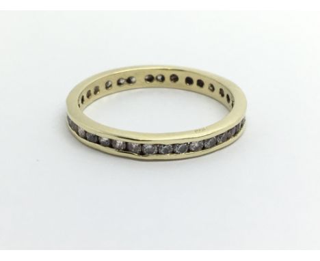 A 14ct gold eternity ring , approx 1/2ct, approx 1.9g and approx size Q.
