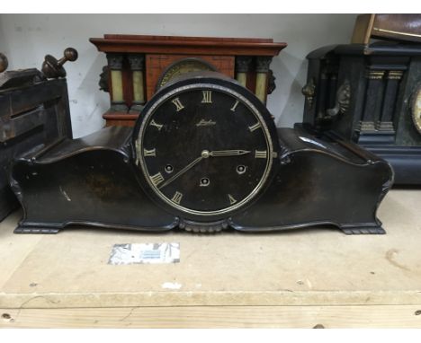 A large 1950s Junghans mantle clock, Westminster chime - NO RESERVE