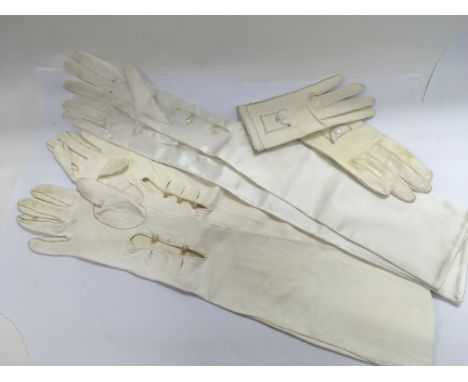 A bag of vintage evening gloves.
