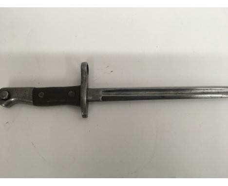 A Ottoman Turkish short bayonet AS/FA with scabbard blade length 23 cm .