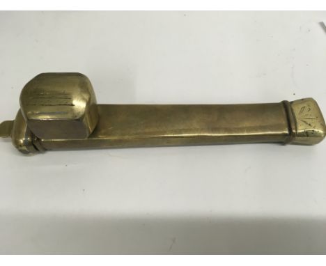 A brass ottoman Divit with light engraving. 25 cm .