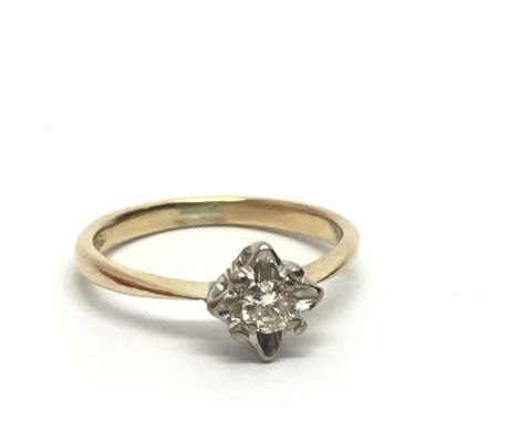 An 18ct gold solitaire diamond ring, approx.20ct, approx 2.5g and approx size J.