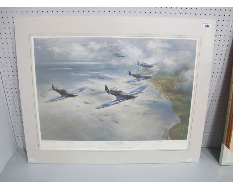 After Frank Wooton a Limited Edition Colour Print Entitled "D-Day June 6th 1944 - A Triumph of Air Power", No 292/850, graphi