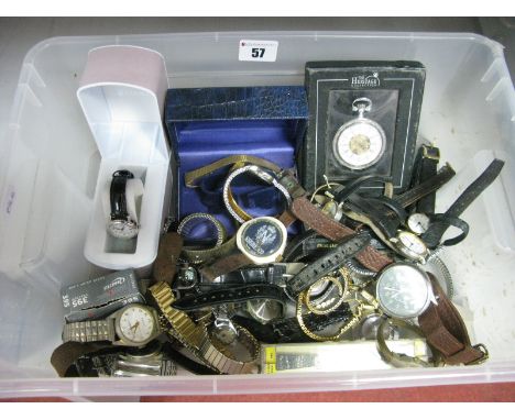 Assorted Wristwatches, including vintage "Negresco" plastic cased watch, watch bracelets/straps etc (spares/repairs) (damages