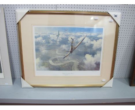 A Framed Print 'Defenders of The Realm' After Geoff Hunt R.S.M.A, certified no 402 of 850, graphite signed by the artist, 60 