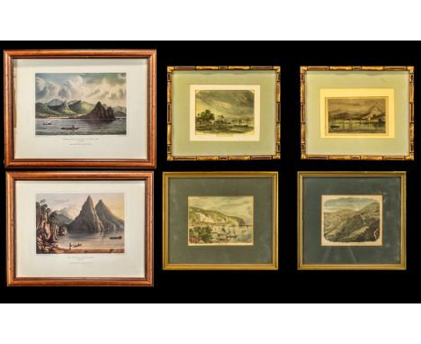 West Indies Interest - Nine Various Coloured Prints &amp; Antique Engravings, including Dominica, Martinique, Jamaica, Trinid