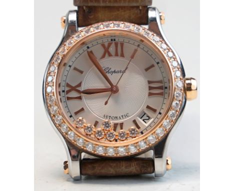 Chopard Happy Sport Automatic 750 RG Modell vom April .22.Rosegold 750er Edelstahlgehäuse (Gold 10,48g lt Hersteller) Automat