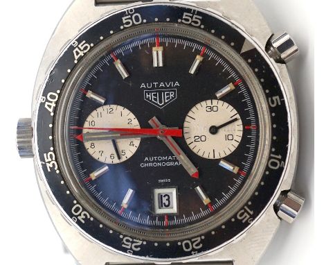 Heuer Autavia Chronograph Auromatik Stahl PandaVintage Heuer Autavia, ref. 11630MH,  Cal.12 Automatikwerk. Gehäuse 4,2 cm Bid