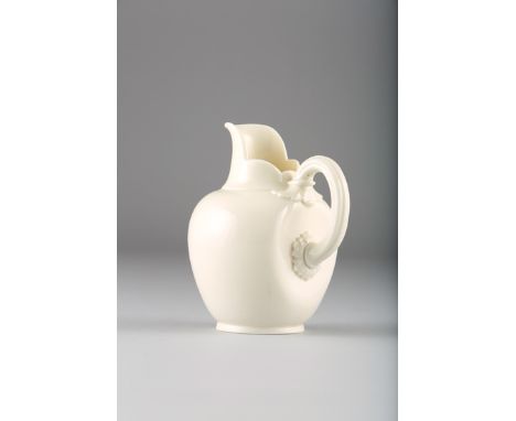 Royal Worcester flatback jug, in blanc de chine, date coded 1893, 17cm high 