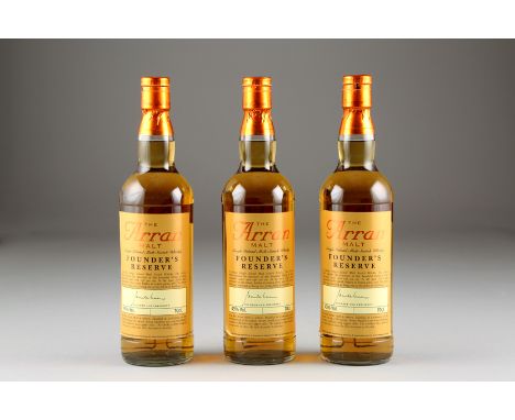 Box of twelve The Arran Malt, single island malt Scotch whisky, Founders Reserve, 43% vol. 70cl bottles 