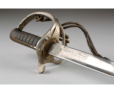 Victorian Cavalry Officers Dress Sword by Henry Wilkinson, London, the blade with inscription ‘Presented to Quarter Master A.