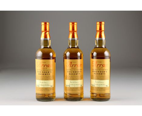 Box of twelve The Arran Malt, single island malt Scotch whisky, Founders Reserve, 43% vol. 70cl bottles 