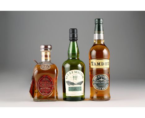 Westmhor Malt Scotch Whisky 10 year old 70cl 40% Tamdhu Single Malt Scotch Whisky with box 70cl 40% Cardhul Single Malt Highl