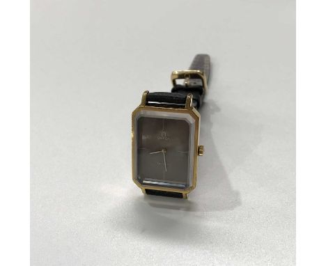 Omega, a gold plated and stainless steel De Ville wrist watch, circa 1972, reference 511.0378, signed manual wind movement, s