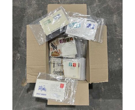 A selection of first day covers, including: Europa, British Achievements In Chemistry, Definitive Issue, R.A.C Veteran Car Ru