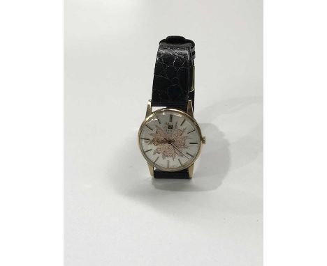 Tissot, a 9ct gold manual wind wrist watch, engraved dial, case numbered 11011, signed manual wind movement calibre 2541, hal