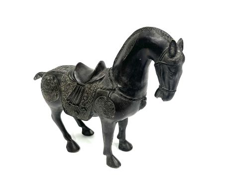 A Chinese bronze Tang style horse, 24cm long