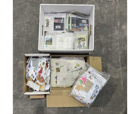 A large collection of stamps and first day covers, including various world stamps, Commonwealth Heads of Government meeting, 