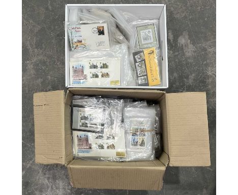 A large collection of stamps and first day covers, to include: London 1980 stamp exhibition, historic buildings, The Year of 