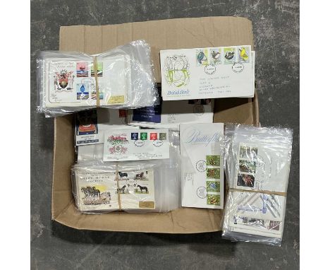 A collection of first day covers, including: Butterflies, Centenary of the Shire Horse Society, Great Britain, British birds 