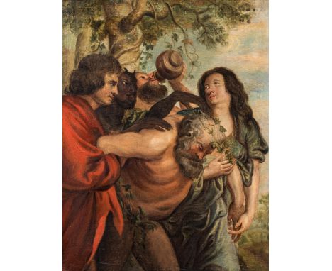 Full title: Flemish school, follower of Anthony van Dyck (1599-1641): Silenus, oil on panel, 19th C.Description:Work: ca. 41 