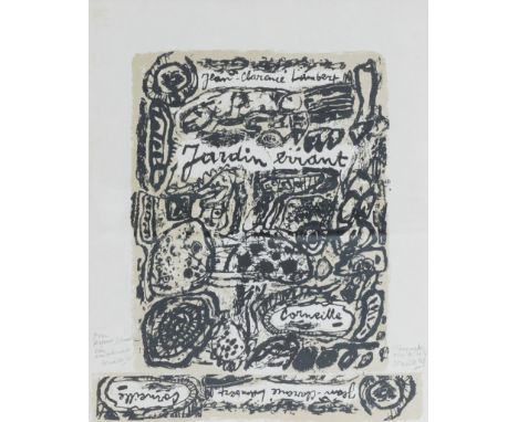 Title: Guillaume Corneille van Beverloo (Corneille, 1922-2010): 'Jardin errant', lithograph in colours, dedicated to Arturo S