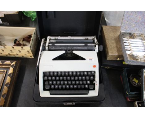 Vintage Olympia typewriter, cased 