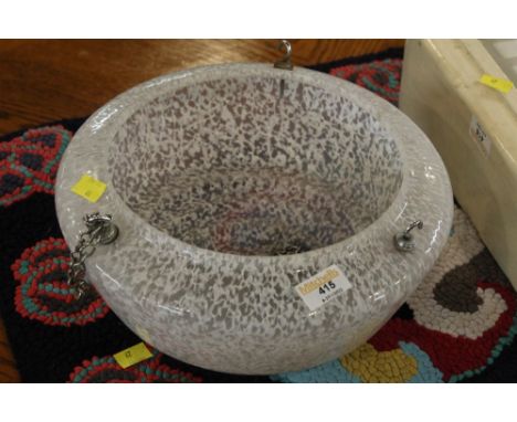 1930's Czech mottled glass lamp shade 