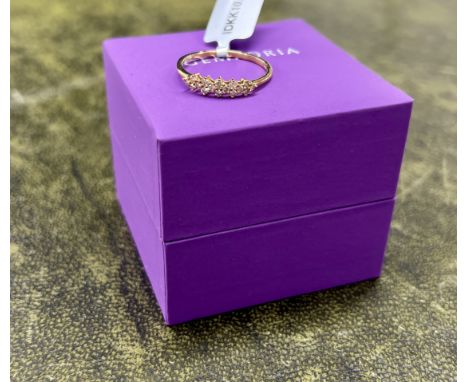 Gemporia, a 9k yellow gold golden ivory diamonds ring, size S, with copy of authenticity certificate.