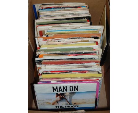 A large collection of assorted 7" singles, various dates and genres, to include REM - Man on the Moon, Moon Williams - Suspic